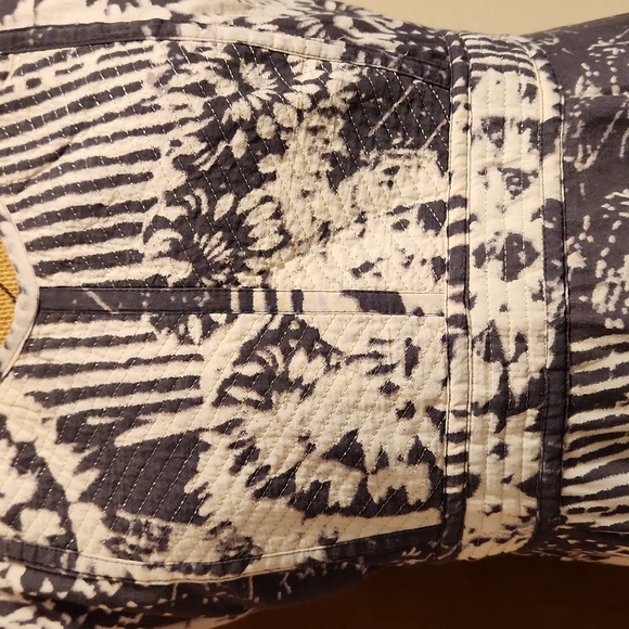 Coldwater Creek Gray Ivory Tie Dye Sleeveless Fit & Flare Maxi Dress Sz 14 - Picture 4 of 10